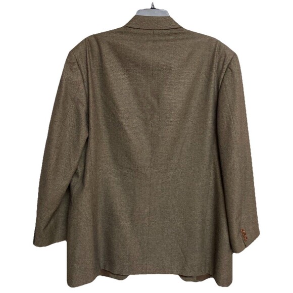 Men's Canali Proposta Blazer Silk Blend Brown Micro Check Size 56L(EU) 46L(US) - Picture 8 of 8